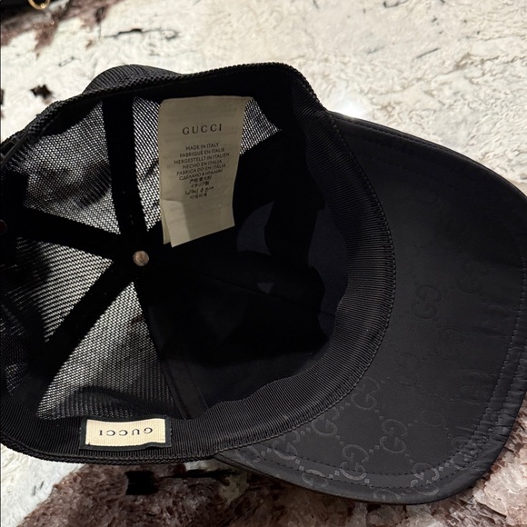 Gucci Black Monogram Cap - Picture 3 of 4
